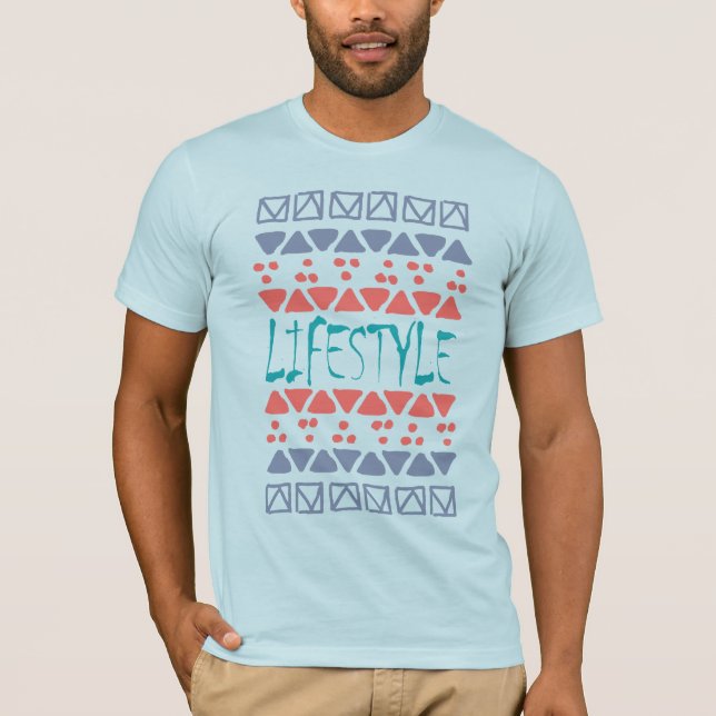 LIFESTYLE – Bold Geometric Pattern T-Shirt Design (Front)