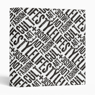 LIFESTYLE FASHION CULT - black 3 Ring Binder