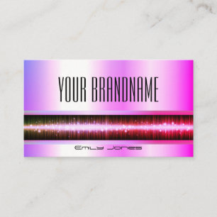 Lifestyle Flashy Pink Purple Holographic Effect Business Card