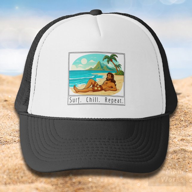 Lifestyle: Surf. Chill. Repeat. Trucker Hat (Creator Uploaded)