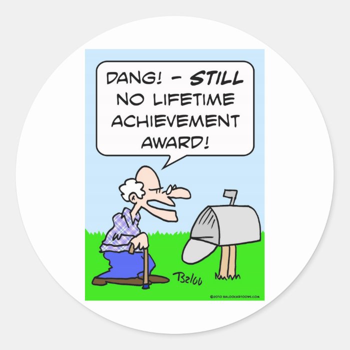 lifetime achievement award round stickers