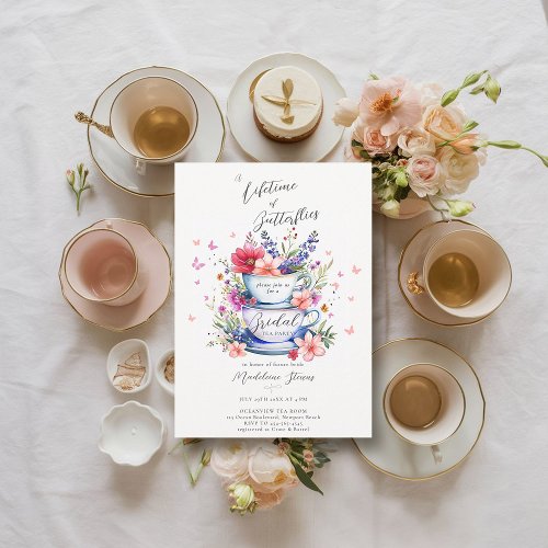 Lifetime Butterflies Wild Garden Tea Bridal Shower Invitation