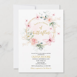 Lifetime of Butterflies Bridal Shower invitation