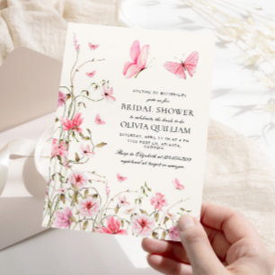 Lifetime of Butterflies Bridal Shower  Invitation