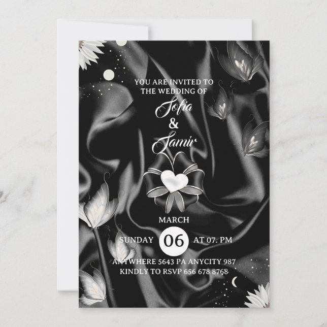 Lifetime of Butterflies Bridal Shower Invite, Edit Invitation (Front)