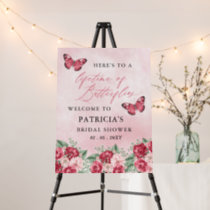 Lifetime of Butterflies Bridal Shower Welcome Sign