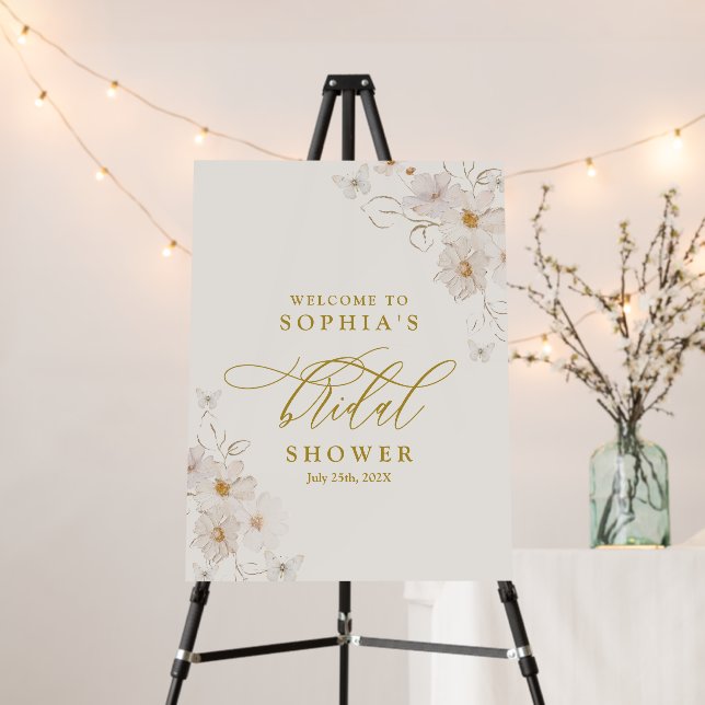 Lifetime of Butterflies Bridal Shower Welcome sign (In Situ (Stand))