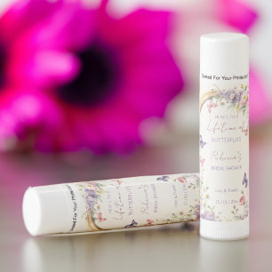 Lifetime of Butterflies floral bridal shower favor Lip Balm