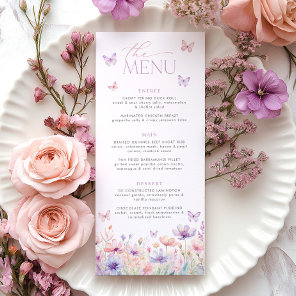 Lifetime of Butterflies Pastel Bridal Shower Menu