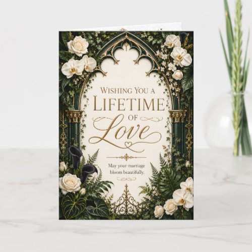 Lifetime of Love Elegant Wedding Greeting Card