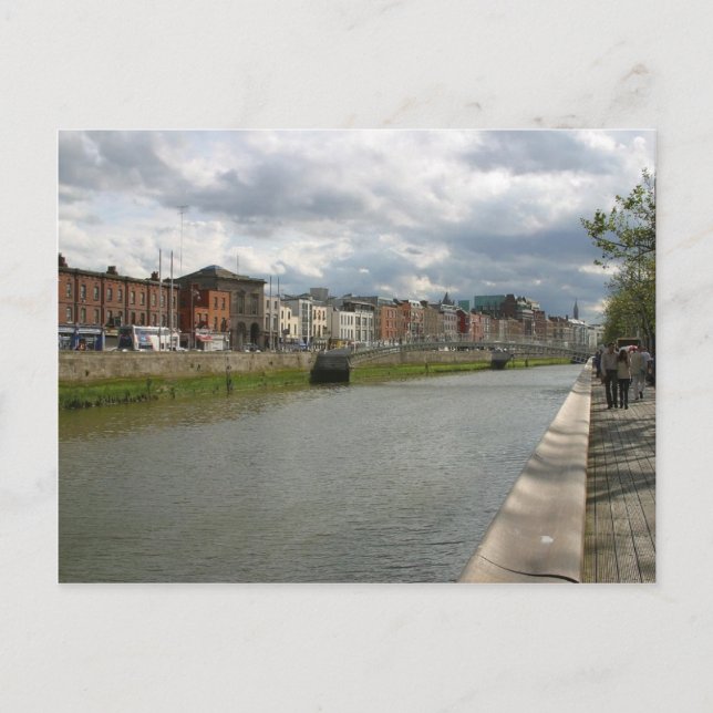 Liffy River In Dublin Postcard (Front)