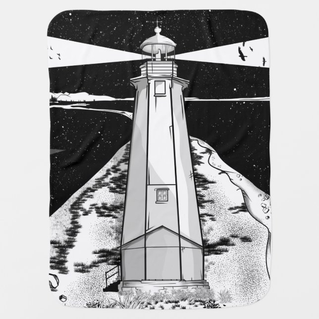 Lifhthouse Nelson New Zealand Baby Blanket (Front)