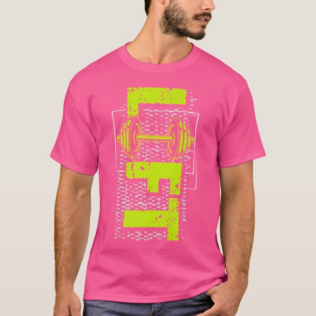 Lift Barbell  Bodybuilding Gym  Workout Weightlift T-Shirt (Front)