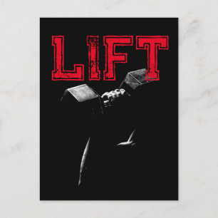 Lift Bodybuilding Fitness Motivational Holiday Postcard