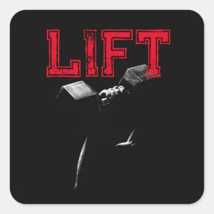 Lift Bodybuilding Fitness Motivational Square Sticker