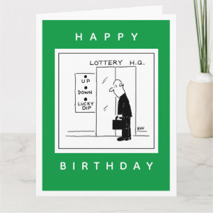 Lift Buttons at Lottery H.Q. Folded Greeting Card