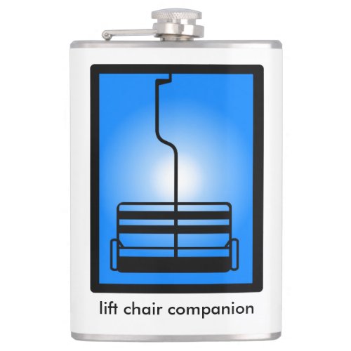 lift chair companion flask  by champagne horizon