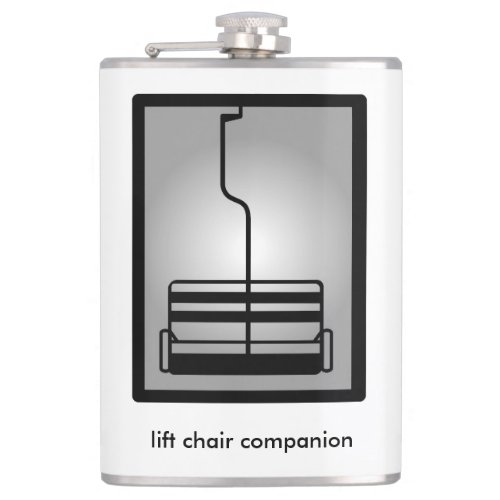 lift chair companion flask  by champagne horizon