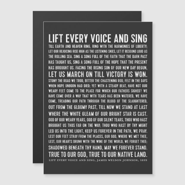 Lift Every Voice and Sing Black History (Front/Back)