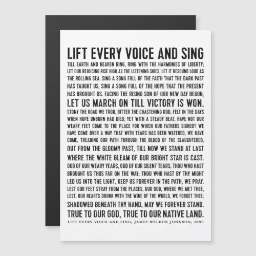 Lift Every Voice and Sing Black History Poem