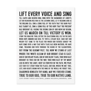 Lift Every Voice and Sing Black History Poem Postcard