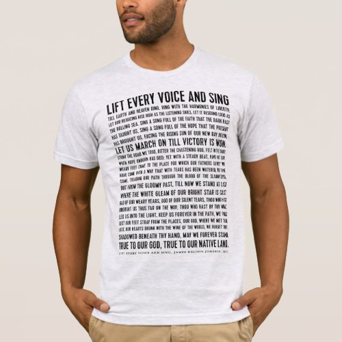 Lift Every Voice and Sing Poem T_Shirt
