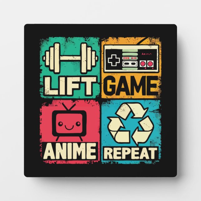 Lift, Game, Anime, Repeat Plaque (Front)