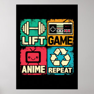 Lift, Game, Anime, Repeat Poster