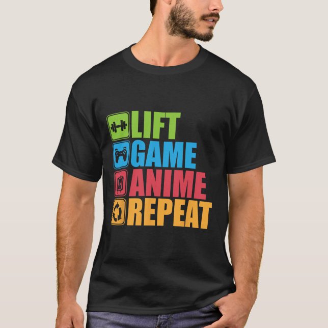 Lift , Game , Anime ,  T-Shirt (Front)