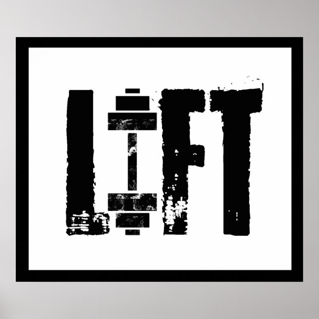 LIFT GYM Weightlifting BODYBUILDING Poster (Front)