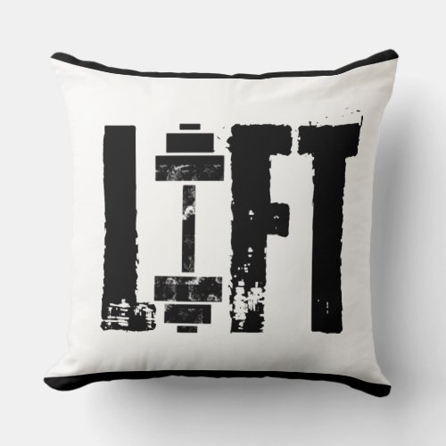 LIFT GYM Weightlifting BODYBUILDING Throw Pillow