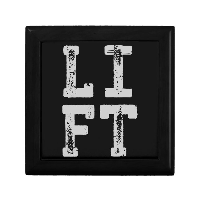 LIFT - Gym, Workout, Weight Lifting, Inspirational Gift Box (Front)