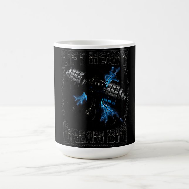 Lift Heavy Dream Big – Powerlifting Vision Coffee Mug (Center)