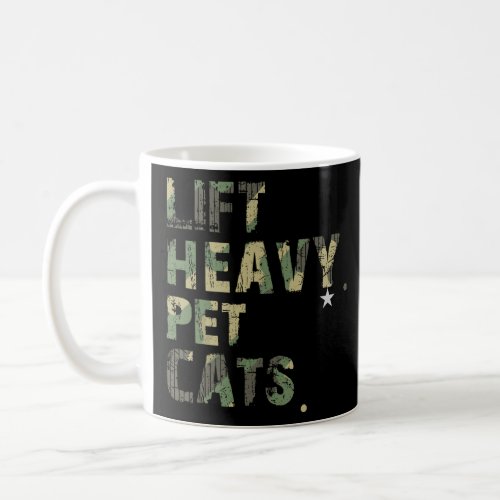 Lift Heavy Pet Cats American Flag Military Weightl Coffee Mug