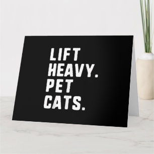 Lift Heavy Pet Cats Funny Gym Workout Lifting Gift Card