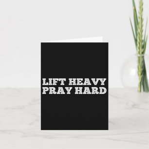Lift Heavy Pray Hard Fitness Bodybuilding Jesus Fa Card