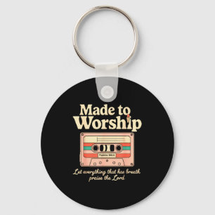 Lift Heavy Pray Hard Gym Christian Gift Jesus Fait Keychain