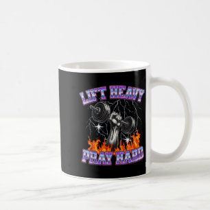 Lift Heavy Pray Hard Gym Christian Workout Men Wom Coffee Mug