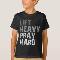 Lift Heavy Pray Hard Motivational Workout Faith Me