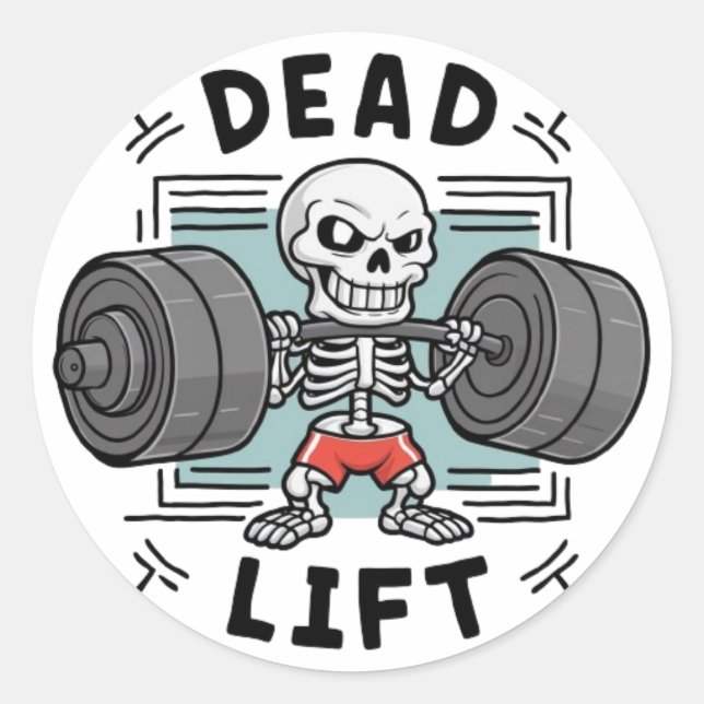  Lift Heavy, Reach Beyond Limits  Classic Round Sticker (Front)