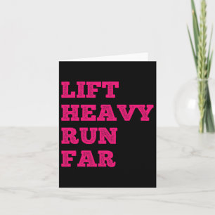 Lift Heavy Run Far Hybrid Sport Fitness Running Bo Card