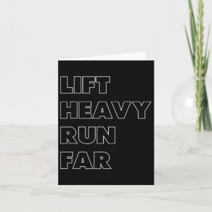 Lift Heavy Run Far Hybrid Sport Fitness Running Bo Card