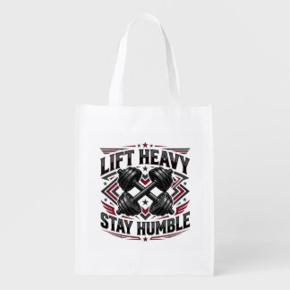 Lift Heavy Tee Grocery Bag