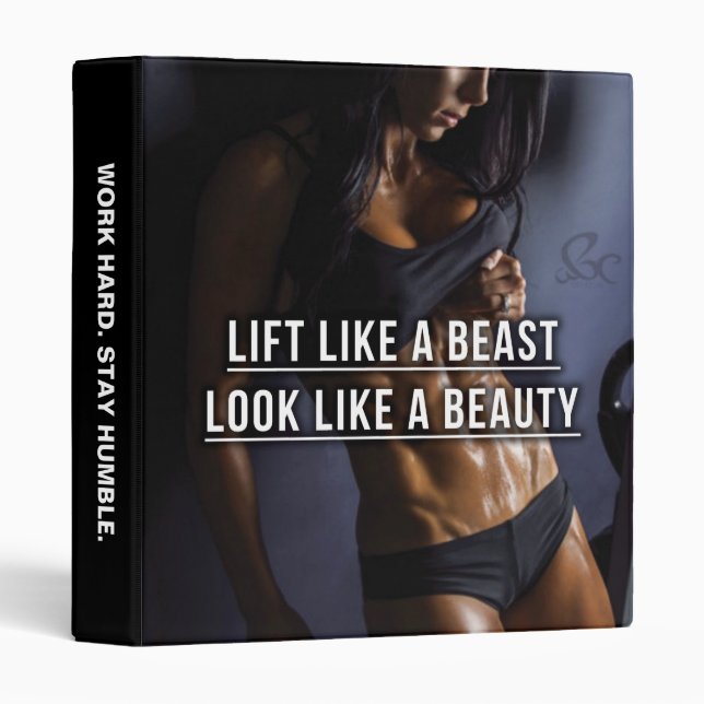 Lift Like A Beast, Look Like A Beauty - Workout Binder (Front/Spine)