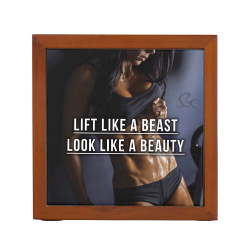 Lift Like A Beast Look Like A Beauty _ Workout Desk Organizer