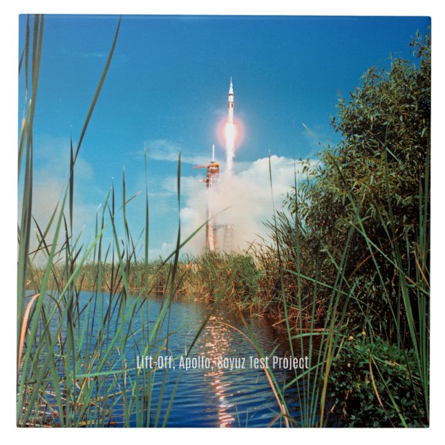 Lift Off-Apollo, Soyur Test Project, Ceramic Tile (Front)