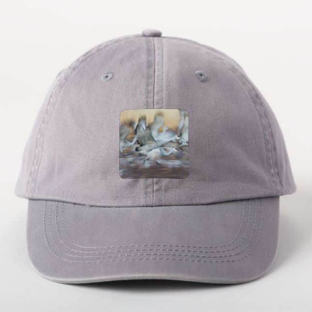 Lift off of  Sandhill  Cranes Patch (On Headwear)