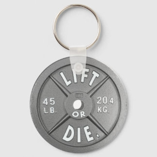 Lift Or Die 45 lb Plate on 2.25" Keychain. Keychain