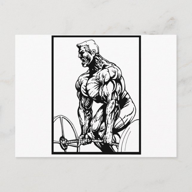 LIFT TIL' YOU PUKE BODYBUILDING LOGO POSTCARD (Front)