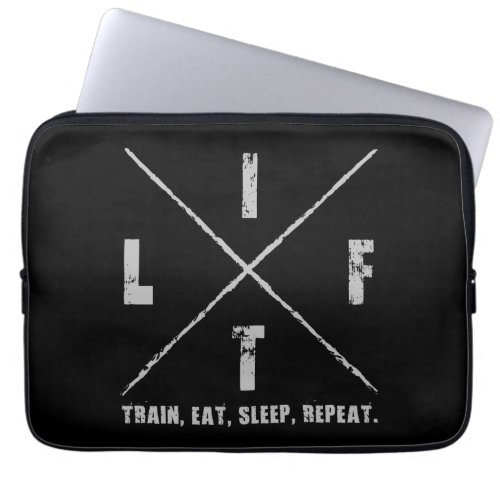 LIFT _ Train Eat Sleep Repeat Laptop Sleeve